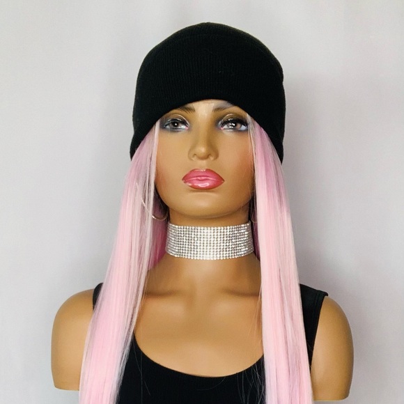 28” Ombre Bubble Gum Pink 13x2.5 Lace Front Synthetic Wig - Picture 5 of 10